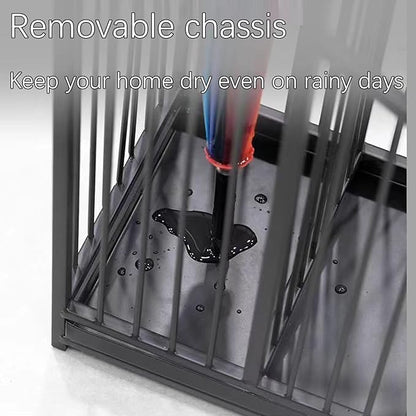 Indoor Metal Umbrella Stand，Umbrella Storage，Tall Metal Standing Umbrella Holder，Umbrella Holder for entryway，for Hotel，Offices，Home，Commercial(White,25 * 20 * 62cm/10 * 8 * 24.4in)