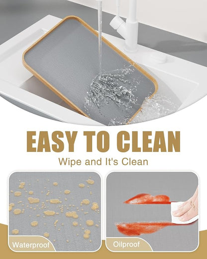 Shelf Liners for Kitchen Cabinets Non-Adhesive, Non-Slip Thickened Shelf Paper Waterproof Washable for Drawer Dresser Pantry Shelve Bathroom Protector Liner