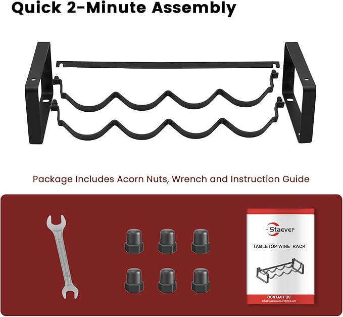 Stackable 4 Bottles Wine Rack – Compact Metal Wine Holder for Countertop, Cabinet, Pantry, Bar, or Small Spaces – Small Freestanding Wine Storage Organizer for Tight Spaces (1 Tier, Black)