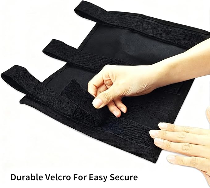 UlifeBetter Hanging Bedside Caddy Bedside Organizer Bunk Bed Storage Bag Hanging Pocket for Camp, Dorms & Hospital Bed Rails More (Black 4 Pockets)