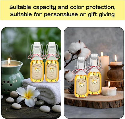 20 pack 4 oz vanilla extract bottles swing top glass bottles with lids homemade vanilla small flip top jars with airtight circle clear