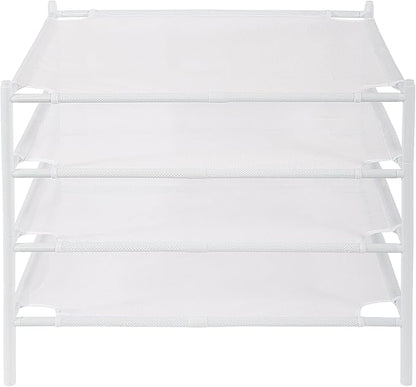 STO STO Sweater Drying Rack, 4-Pack Stackable Mesh Clothes Drying Rack, Laundry Drying Rack for Sweaters, Socks, Toys, White