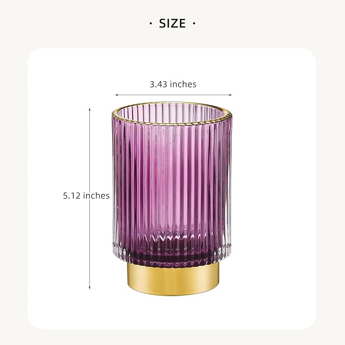 LEICURACE Makeup Brush Holder Organizer,Toothbrush Holders,Desk Pen Pencil Holder,Multifunctional Vintage Glass Brush Cup(A3-25-US)
