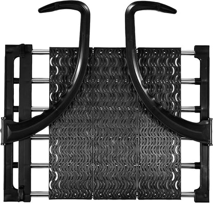Portable Clothes Drying Rack for Balcony,Foldable Railings Windowsill, Retractable Radiator Clothes Airer,28"x13" Folding Towel Rack Indoor Outdoor Travel Laundry Rack with Clips (B-28"x13")
