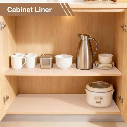 Shelf Liners, 12'' X 10ft Kitchen Drawer Mats, Non-Slip & Non-Adhesive EVA Cabinet Liner Shelf Paper for Dresser Pantry Bathroom Cabinet Lining Refrigerator Liner (Clear Dot)