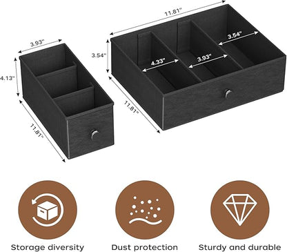 Homeiju Coffee Pod Drawers - K Cup Organizer, Nespresso Pods Holder with Mug Rack, Coffee Holder for Countertop, 52 Capacity Pods, Suitable for Kitchens, Offices and Coffee Bars(Black)