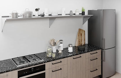 AmGood 96" Long X 18" Deep Stainless Steel Wall Shelf | NSF Certified | Appliance & Equipment Metal Shelving | Kitchen, Restaurant, Garage, Laundry, Utility Room