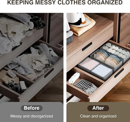 DIMJ drawer organizers for clothing, 16 Pack, Gray