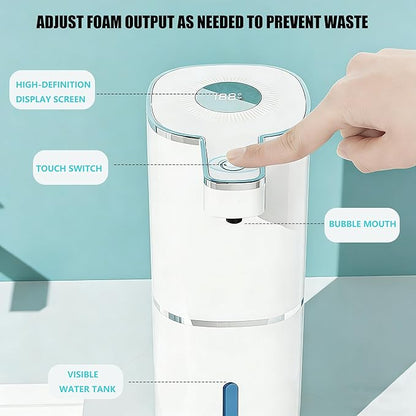 Automatic Soap Dispenser Liquid Touchless,Wall USB Rechargeable 4-Level Adjustable,Large Capacity 14.2oz/420mL Smart Hand Soap Dispenser for Kitchen Bathroom Kids Family