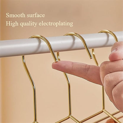 Better to U 17 Inch Metal Clothes Hanger, 4.0mm Heavy Duty Shirt Blouse Hanger for Coat Suit Bridal Boutique, Space Saving Slim Wire Hanger for Camisole Trousers Wedding Dress（Gold 36pack）