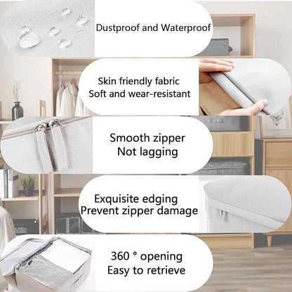 SLDYH UnderbedStorage Bag, Bedding and Quilt Storage Bag, Essential Items for Clothing Organizers during Mobile Travel, Cationic Oxford Fabric, Space Saving, Durable Waterproof Design (Lime, L)