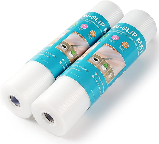Shelf Liner, Non-Adhesive Drawer Liner, Food-Grade Material for Kitchen Cabinets, Fridge, Pantry - Non-Slip Cupboard and Bathroom Shelves Liner
