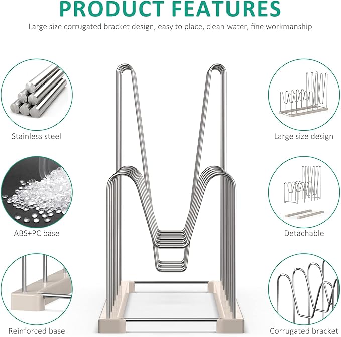 SHILFID Plastic Bag Drying Rack, Reusable Bag Drying Rack for Silicone Bag & Ziploc Bag, Bottle Dryer Rack for Gloves & Glasses, Pan Lid & Cutting Board Organizer