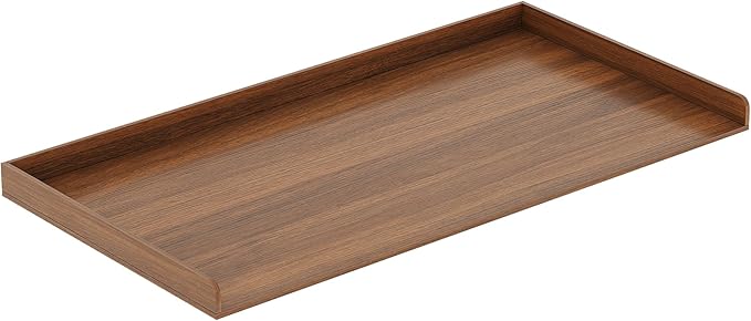 ChooChoo Washer Dryer Countertop, Laundry Room Topper for Folding Clothes and Storage, Over Machine Organizer Table, Walnut