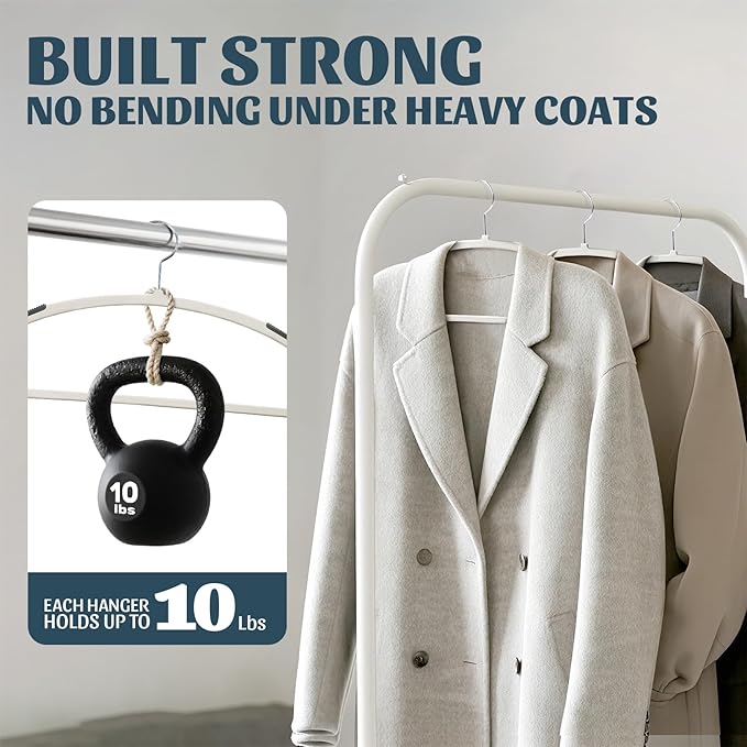 30PACK Slim Plastic Clothes Hangers, Ultra-Slim Non Slip Coat Hangers Suit with Rubber Pad, Cloth Hanger & 360° Swivel Hook, Heavy Sturdy Space-Saving Organizers for Coats, Pants, Suits, Shirts