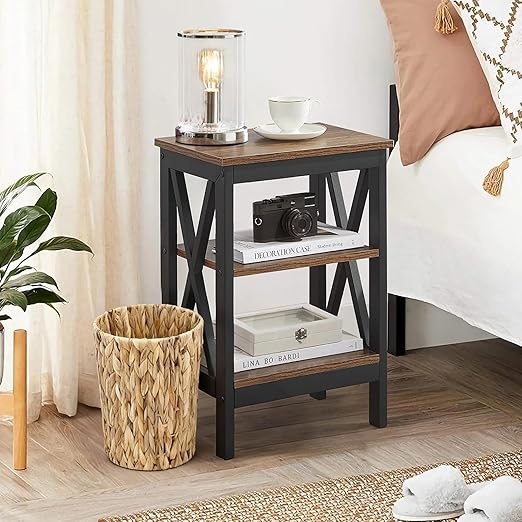 Water Hyacinth Wicker Trash Can, Handwoven Natural Fiber Waste Basket, Small Boho Decorative Garbage Bin for Bathroom, Bedroom, Office, 7.5"×6.5"×11"