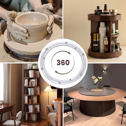 Lazy Susan Hardware Silent Non-Slip Turntable Aluminium Turntable Bearing 16 inch for Round Dining Table TV Rotating Table