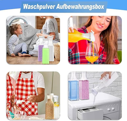 Detergent Storage, 1.5 L Large Capacity Detergent Powder Storage Box, Detergent Box, Detergent Container, 3 pcs,For Detergent, On Fabric Softener Storage