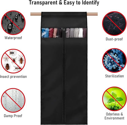 Garment Bag Black Large (L 24x20x35.5") Storage bag for clothes Long-term storage Jacket and clothes Protection from dust