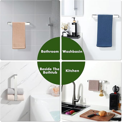 Alise Hand Towel Holder Towel Bar for Bathroom Wall Mount,SUS304 Stainless Steel Towel Rack for Bathroom and Lavatory,Kitchen,12'' Bath Towel Hanger Towel Rail,Polished Chrome