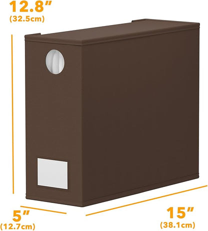 SpaceAid 3 Pack Bed Sheet Organizers and Storage, Foldable Sheet Organizer for Linen Closet, Sheets Set Folder Keeper with Window XL (Queen & King Size) Bedding Container (Brown, 3 Pack)