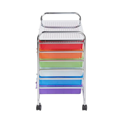 ECR4Kids 12-Drawer Value Mobile Organizer, Storage Cart, Assorted