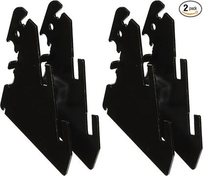 Wall Control Pegboard Slotted Metal Pegboard Bracket Pair Accessory Pack Pegboard and Slotted Tool Board – Black (Pack of 2)