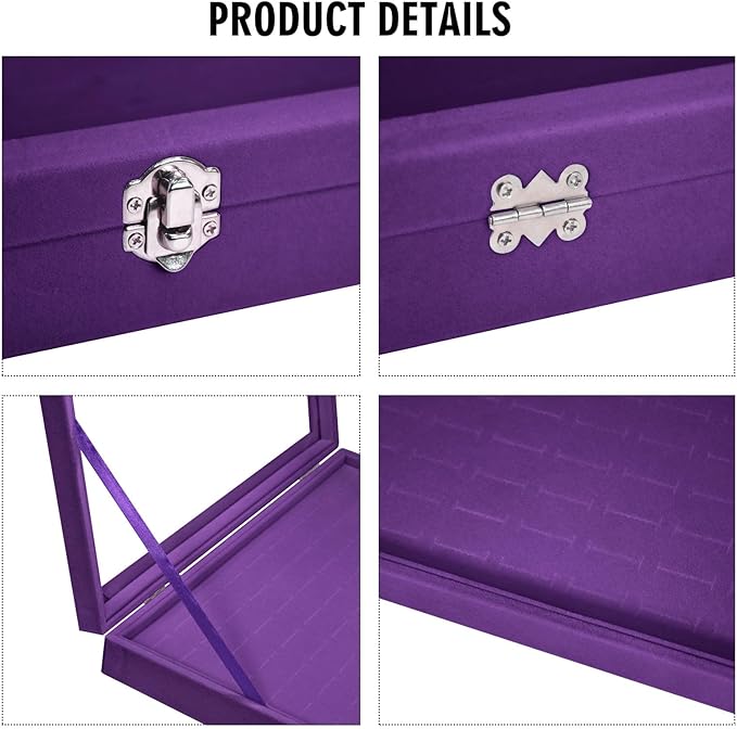 Rings Organizer Tray 100 Slot Velvet Ring Earring Storage Box TranSparent Cover Jewelry Store Ring Display Box Jewelry Display Cabinet for Girl Wife Mother
