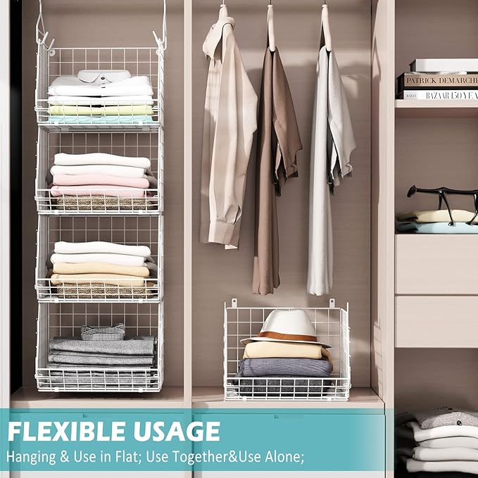X-cosrack 4 Tier Closet Hanging Organizer