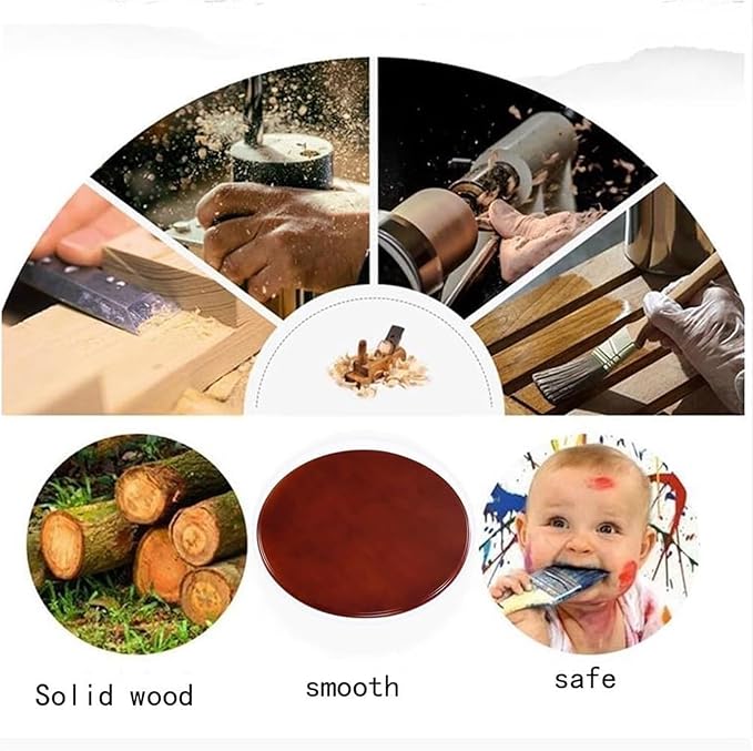32''Round Walnut Rotating Dinner Platters, Large Lazy Susan Turntable, 360-Degree Smooth Rotation for Kitchens, Dining Rooms