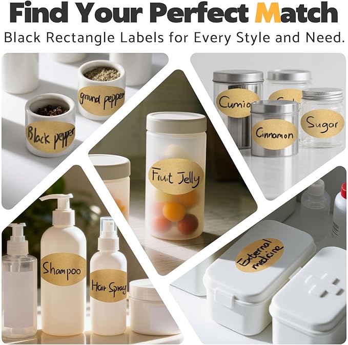 180Pcs Chalkboard Labels for Jars, Waterproof Reusable Blackboard Stickers with 2 Liquid Chalk Markers, Organization Labels Removable (Brown, Round)
