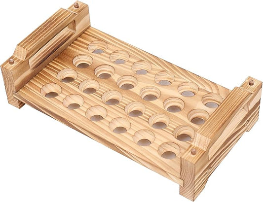 Stackable Wooden Quail & Pigeon Egg Holder Countertop, Farmhouse Kitchen Fresh Quail & Pigeon Egg Display Storage Rack Organizer Tray, 48 Slots, Natural Wood, Chemical-Free Coating