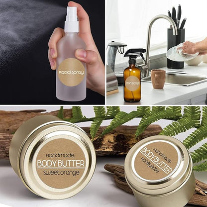 500 Pcs Jar Label Stickers Water Resistant Stickers Labels for Jars Gift Tags Oil Bottle Cosmetic Storage Bin Canning Mason Jar Food Container Freezer Organization 2 Inch