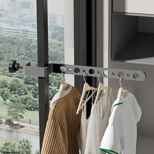 Foldable Indoor/Outdoor Basic 11-Hole Clothes Drying Rack - Gray, Space-Saving, Portable, Heavy-Duty Aluminum for Small Spaces, Balcony, Bathroom, Travel & Camping Airer