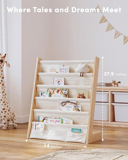 G&W Gruwald Kids Bookshelf, Book Shelf for Kids Rooms, Toddler Bookshelf, Book Rack for Kid (Wood, Medium)