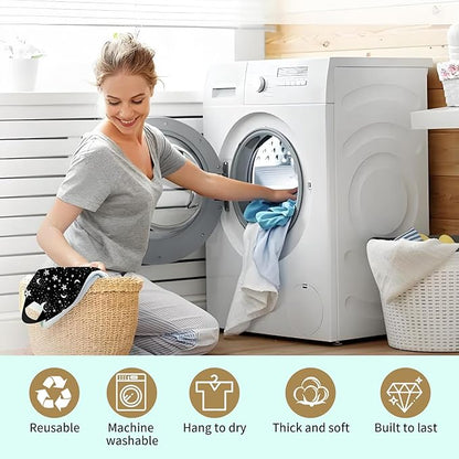Plastic Bag Holder, Wall Mount Grocery Bag Organizer, Funny Hanging Trash Bag Storage Dispenser for Home Kitchen Cute Moon Star