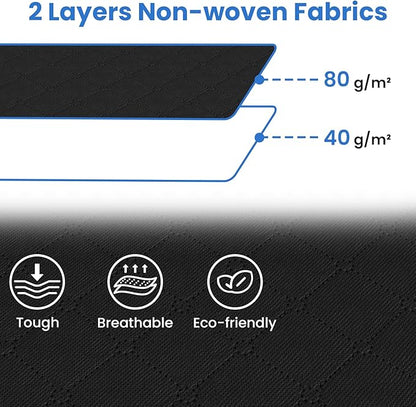 Fab totes Storage Bags,Clothes Blanket Storage Bins Foldable Closet Organizers with Reinforced Handle for Home Dorm Storage and Organization,Fabric Bags for Organizing Sheets,Clothing (Black,4 Pack)