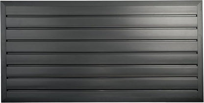 HANDIWALL (BLACK) PVC Slatwall Garage Wall Organizer, 4x2ft Heavy Duty Framed Slatwall Panel Storage Kit, Wall Mount Organizing Storage System For Slatwall Accessories