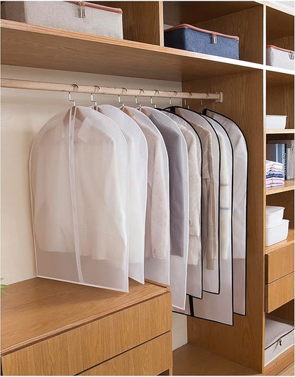Garment Bags (set of 12) for Wedding Dress Garment Bag Closet Cover for Open Closet Clothes Storage Bag with Zipper Gown Garment Bag for Long Dresses