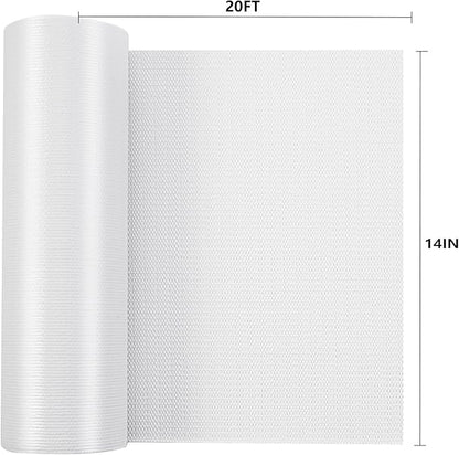 Shelf Liner, 14 Inches x 20 FEET Non-Slip Kitchen Cabinet Liner, Washable Oil-Proof Non-Adhesive Contact Paper for Kitchen Drawer, Cabinet, Shelves, Refrigerator, Storage, Desks, coutertops