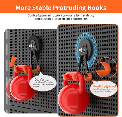 ENUODA Magnetic Hooks Heavy Duty Magnetic Tool Holder Magnets with Hooks for Hanging Wreath, Garden Tool, Toolbox, Shovel, Broom, Garage, Tool Chest, Organization, 4 PCS