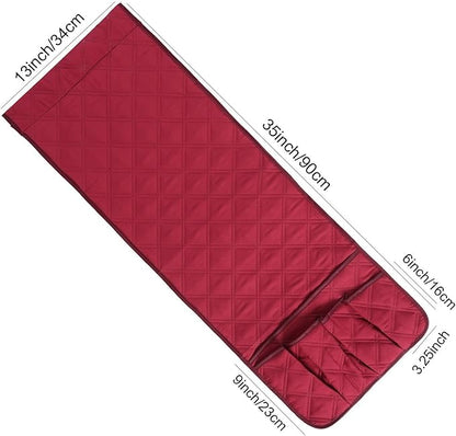 IPENNY Couch Sofa Armrest Organiser Chair TV Remote Holder Bed Storage Pocket Bag for Cellphone Tablet Notepad Book Magazines DVD Eyewears Drinker Snacks Holder Pouch