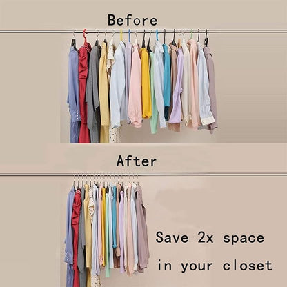 Gold Hangers 50 Pack - Heavyduty Non Slip Slimline Suit Jacket T Shirt Hangers - Space Saving (Black)
