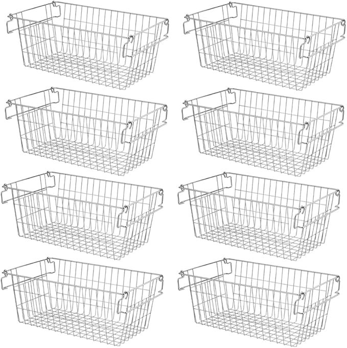 SANNO Freezer Organizer Bins, Stackable Chest Freezer Organizer, Pantry Storage Bins Cubby Bins for Food,Pantry Snack, Vegetable, Potato, Onion,8