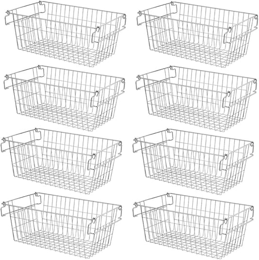 SANNO Freezer Organizer Bins, Stackable Chest Freezer Organizer, Pantry Storage Bins Cubby Bins for Food,Pantry Snack, Vegetable, Potato, Onion,8