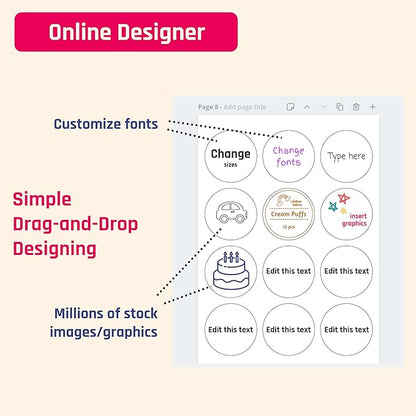 (2" x 4") 30 Sheets, Printable White Sticker Labels, Laser/Inkjet Printing - Matte, 10 per Page