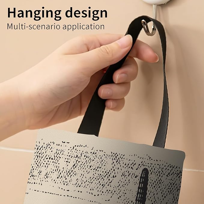 Plastic Bag Holder, Wall Mount Grocery Bag Organizer, Funny Hanging Trash Bag Storage Dispenser for Home Kitchen Old Mountain