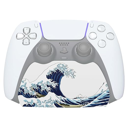 PlayVital The Great Wave Controller Display Stand for ps5, Gamepad Accessories Desk Holder for ps5 Controller with Rubber Pads