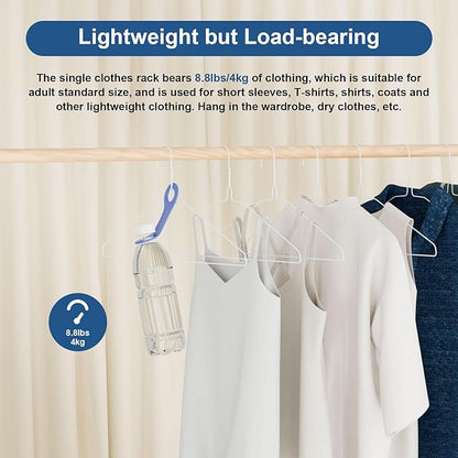SPECILITE Wire Metal Clothes Hangers Bulk 100 Pack for Standard Size Suits, Coats, Shirts, Pants, Skirts, Space Saving, Non Slip,16 Inch 12 Gauge Ultra Thin, White
