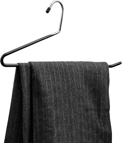 Open Ended Non Slip Pants Hangers - Metal Pant Hangers for Closet Organization - Space Saving Pants Hangers for Jeans, Trousers, Pants & Skirts – Pack of 40